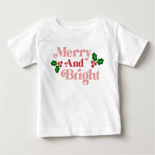 T-shirt Pour Bébé Joyeux et lumineux - Typographie classique de vaca