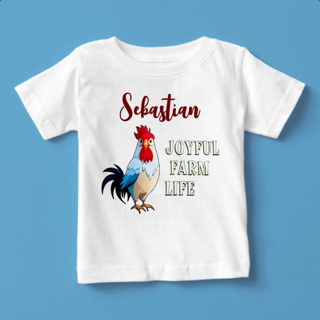 T-shirt Pour Bébé Joyeux Farm Life Nom personnalisé (Joyful Farm Life)