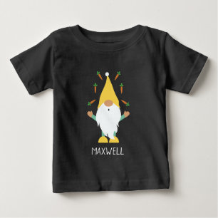 T-shirt Pour Bébé Joyeux Gnome de Pâques Jonglant des carottes