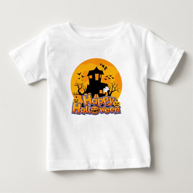 T-shirt Pour Bébé Joyeux halloween (Devant)