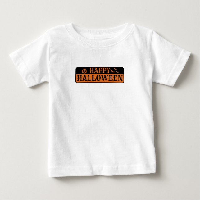 T-shirt Pour Bébé Joyeux Halloween (Devant)