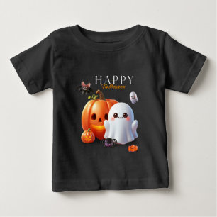 T-shirt Pour Bébé Joyeux Halloween noir et orange mignon