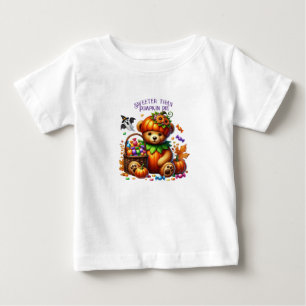 T-shirt Pour Bébé Joyeux Helloween Ourson Sorcier Mignon