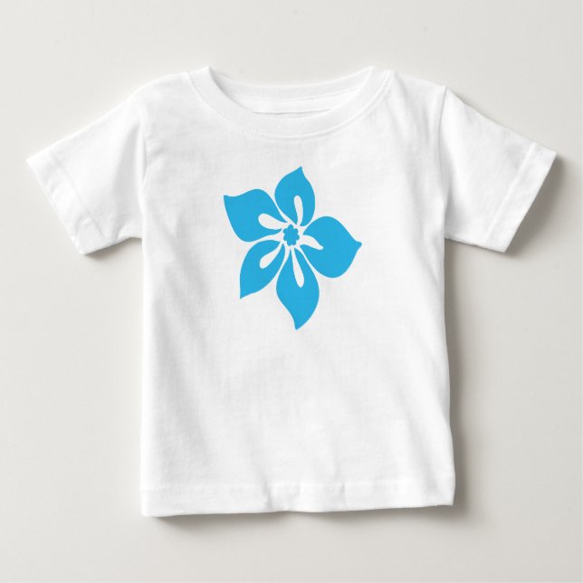 T-shirt Pour Bébé Joyeux Hibiscus bébé Tee (Devant)