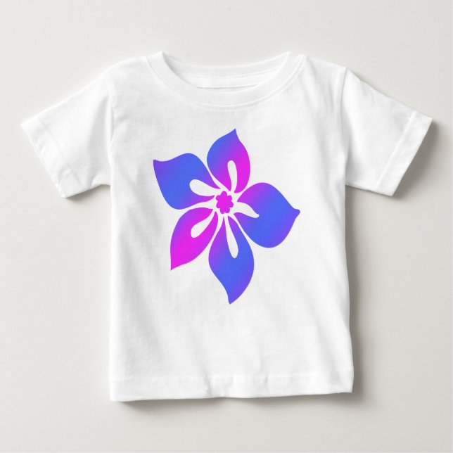T-shirt Pour Bébé Joyeux Hibiscus Tropical Floral Blend (Devant)