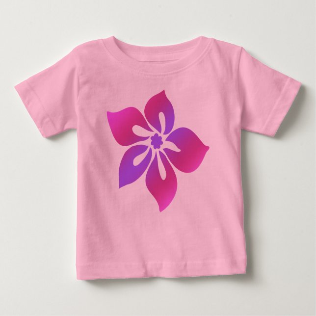 T-shirt Pour Bébé Joyeux Hibiscus Tropical Floral Blend (Devant)