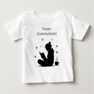 T-shirt Pour Bébé Joyeux Jolabokaflod – Déluge de livres islandais