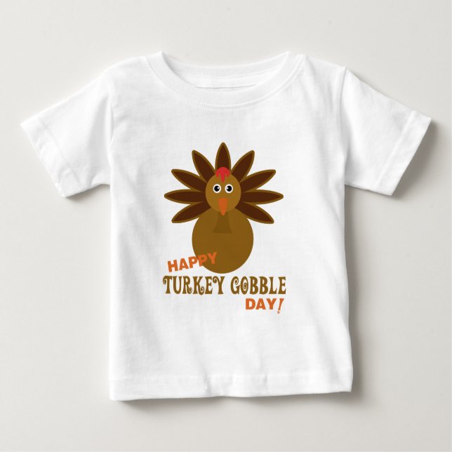 T-shirt Pour Bébé Joyeux Jour de la grogne turque Thanksgiving (Devant)