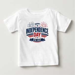 T-shirt Pour Bébé Joyeux Jour de l'Indépendance 4 juillet Patriotiqu