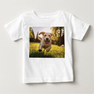 T-shirt Pour Bébé Joyeux Labrador Puppy Running