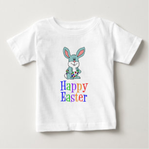 T-shirt Pour Bébé Joyeux lapin en caricature de Pâques