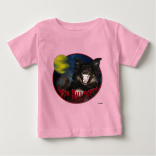 T-shirt Pour Bébé Joyeux loup effrayant d'Halloween