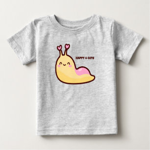T-shirt Pour Bébé Joyeux mignon Slug Texte personnalisé