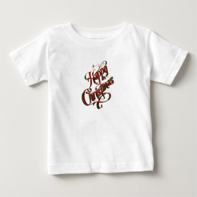 T-shirt Pour Bébé Joyeux Noël (Devant)