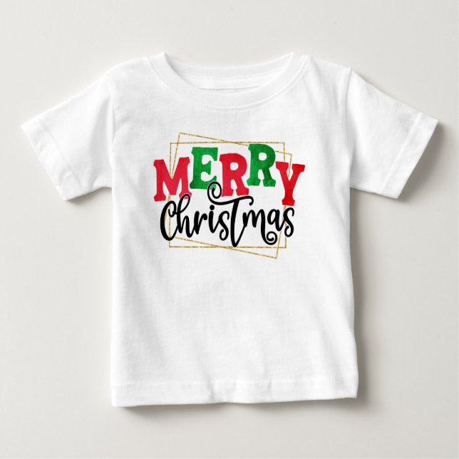 T-shirt Pour Bébé Joyeux Noël (Devant)