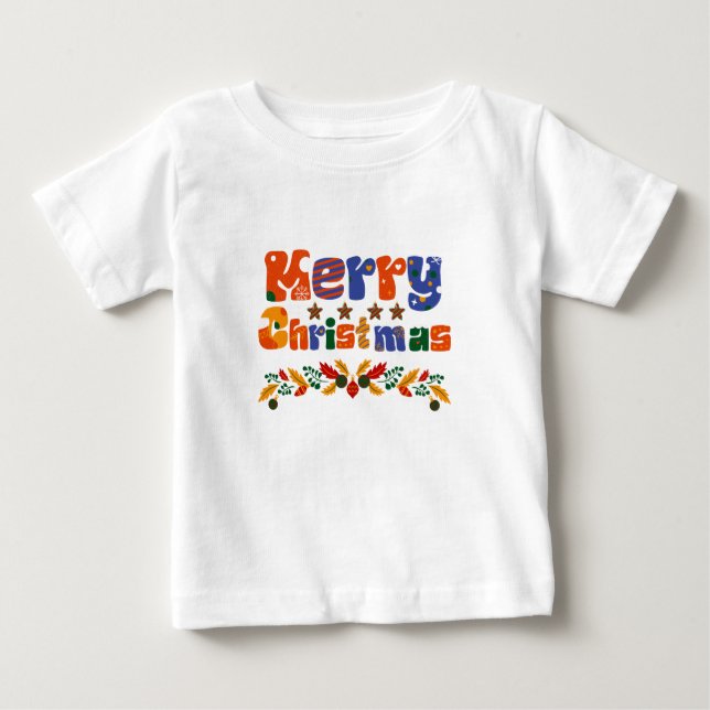 T-shirt Pour Bébé Joyeux Noël (Devant)