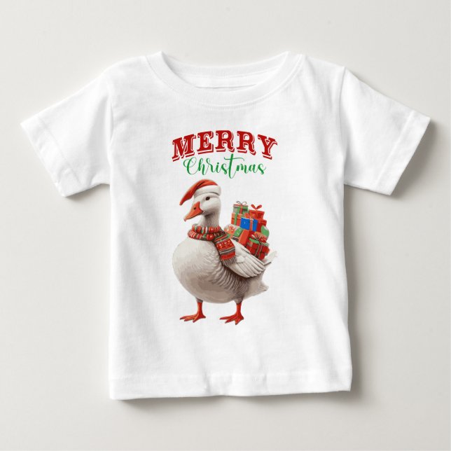 T-SHIRT POUR BÉBÉ JOYEUX NOËL 2026 (Devant)