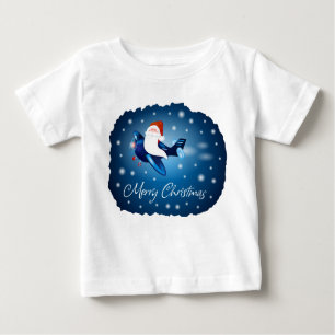 T-shirt Pour Bébé Joyeux Noël avec Père Noël