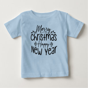 T-shirt Pour Bébé Joyeux Noël Bonne année