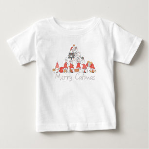 T-shirt Pour Bébé Joyeux Noël de Noël de Noël de Catmas