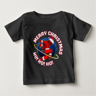 T-SHIRT POUR BÉBÉ JOYEUX NOËL FUNNY SPACE ASTRONAUTE 