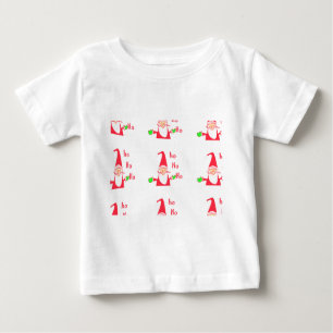 T-shirt Pour Bébé Joyeux Noël Joyeux Noël Drôle Père Noël Hohoho