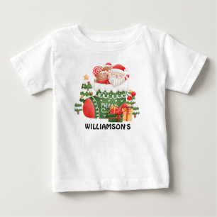T-shirt Pour Bébé Joyeux Noël   Le Père Noël dit personnalisé