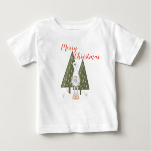 T-shirt Pour Bébé Joyeux Noël mignonne Gnome Matching