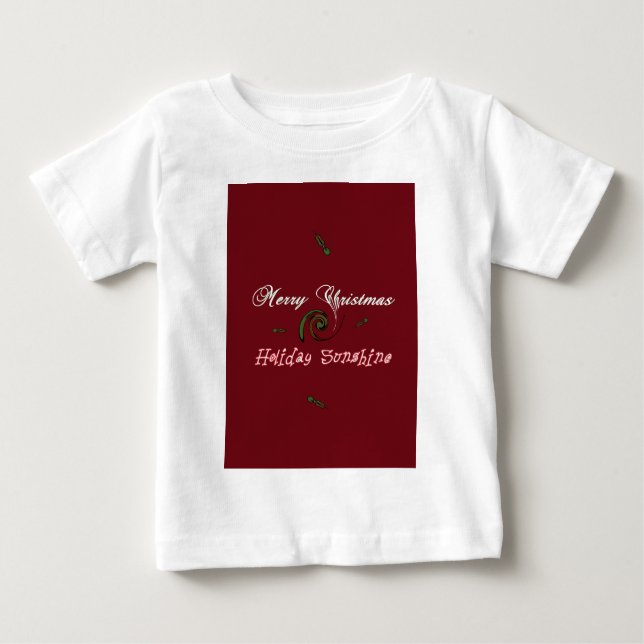 T-shirt Pour Bébé Joyeux Noël Sunshine Rouge (Devant)