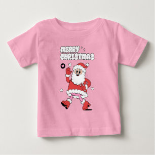 T-shirt Pour Bébé Joyeux Noël - Super Père Noël Strut