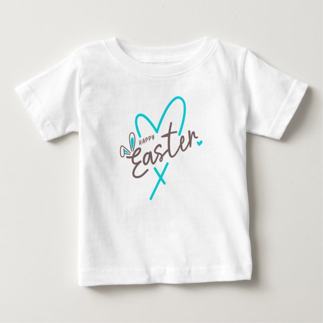 T-shirt Pour Bébé Joyeux Pâques à la famille (Devant)