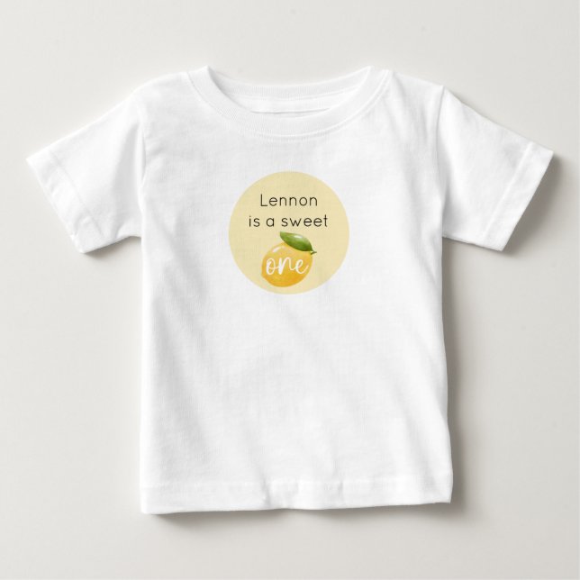 T-shirt Pour Bébé Joyeux premier anniversaire Lemon (Devant)
