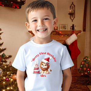 T-shirt Pour Bébé Joyeux premier anniversaire Noël Baby Cadeau