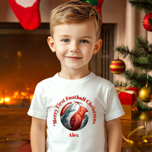 T-shirt Pour Bébé Joyeux premier football Noël bébé cadeau cadeau