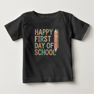 T-shirt Pour Bébé Joyeux premier jour de rentrée scolaire