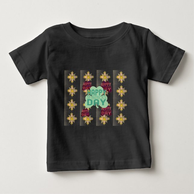 T-shirt Pour Bébé Joyeux Saint Patrick's Day Lovely Art Print (Devant)