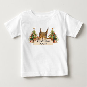 T-shirt Pour Bébé Joyeux sapin de Noël Arbres de Noël personnalisés