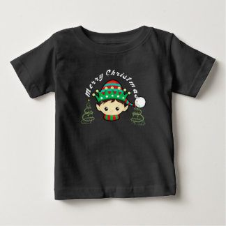 T-shirt Pour Bébé Joyeux sapin de Noël et fée