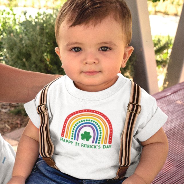 T-shirt Pour Bébé Joyeux St. Patrick's Day Rainbow (Créateur téléchargé)