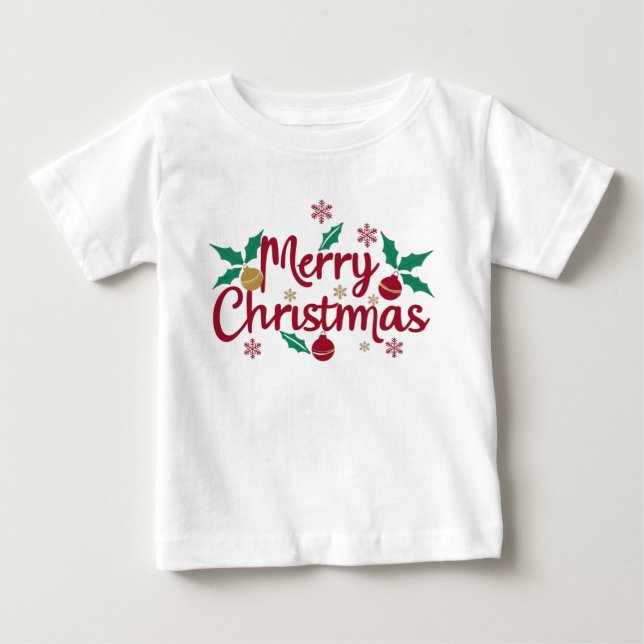 T-shirt Pour Bébé Joyeux T-shirt bébé Noël (Devant)