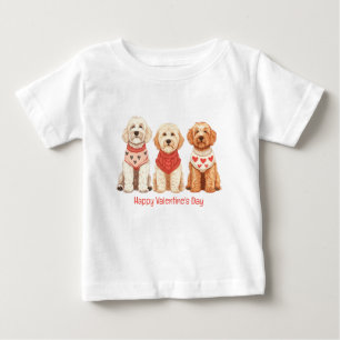 T-shirt Pour Bébé Joyeux Valentines Day Goldendoodle Dogs