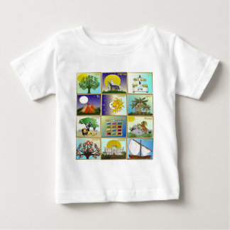 T-shirt Pour Bébé Judaïque 12 Tribus D'Israël Panneaux D'Art