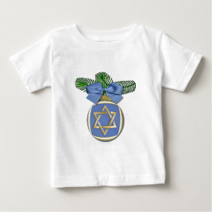 T-shirt Pour Bébé Judaïque Hanoukka Star Of David Ornament Print