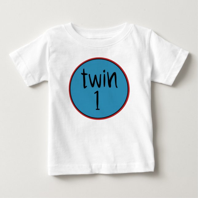 T-shirt Pour Bébé Jumeau 1 (Devant)