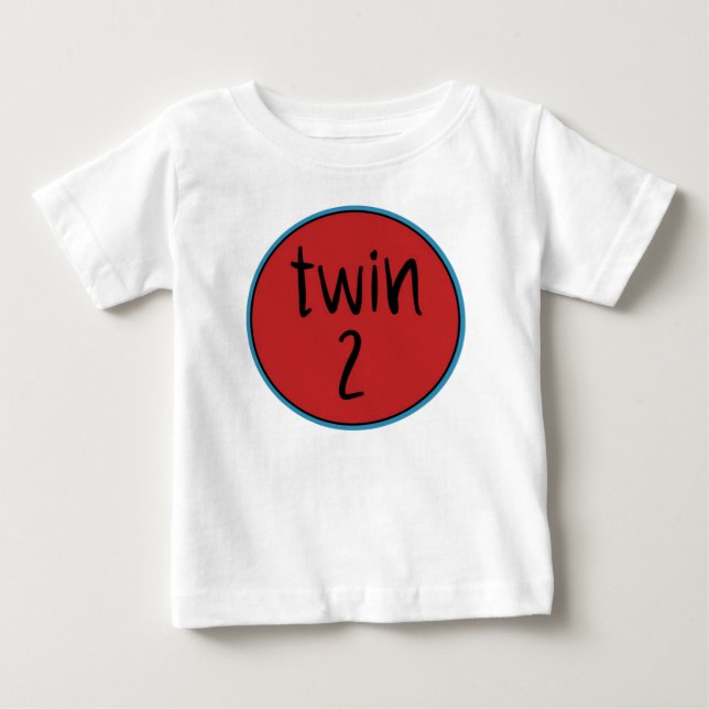 T-shirt Pour Bébé Jumeau 2 (Devant)