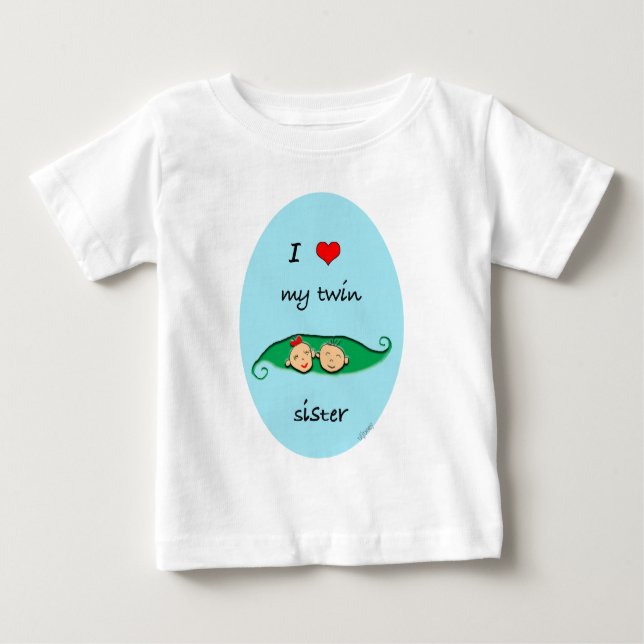 T-shirt Pour Bébé jumeau garçon (Devant)