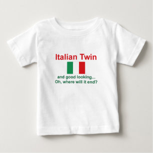 T-shirt Pour Bébé Jumeau italien beau
