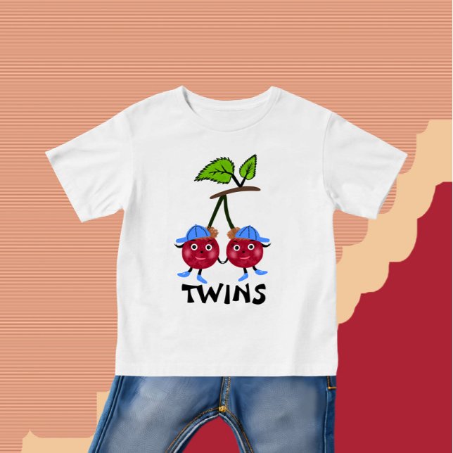 T-shirt Pour Bébé Jumeaux cerises  (Créateur téléchargé)