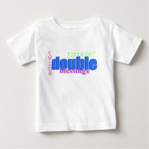 T-shirt Pour Bébé Jumeaux - double problème ? Doubles bénédiction