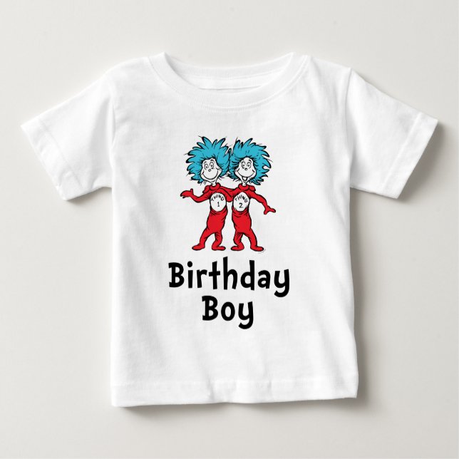 T-shirt Pour Bébé Jumeaux Thing One Thing Two Anniversaire | Anniver (Devant)